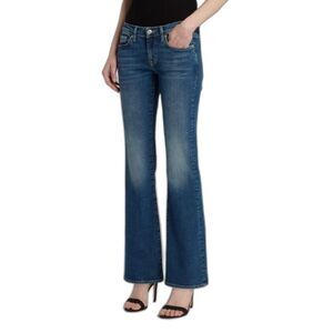 7  For All Mankind Blue Medium Wash Lower Rise Bootcut Jeans Size 28